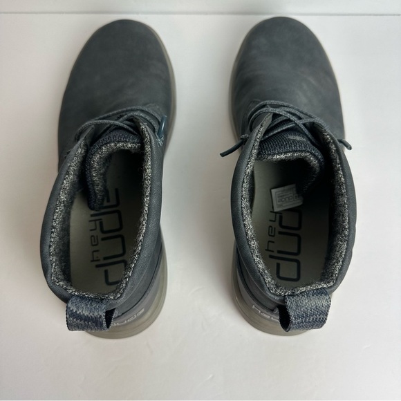 Hey Dude Jo Men’s Size 9 Shoes or EU 42 Chukka Boots Navy Dark Gray Grey - Picture 4 of 11